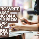 How to Write an Essay Basing on a Sample from a Cheap Essay Writing Service?